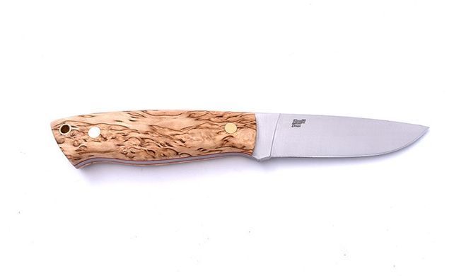 Ніж Trapper 95, (ELMAX 95х23х3,5мм, 60HRC) чохол - шкіра, руків`я - карельська береза, BRISA, Коричневий