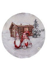 Круглая гобеленовая салфетка Snowfall D35см