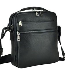 Чоловіча шкіряна сумка на плече Tiding Bag MN-284314, Черный