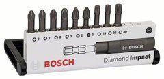 Набор бит Bosch PH x PZ x TX с держателем (10 шт)
