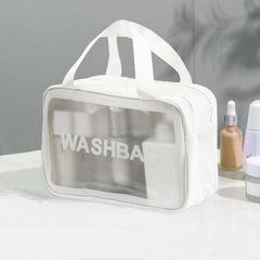 Прозрачная сумка-косметичка c ручками Washbag White 25см