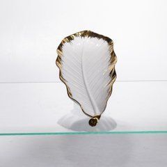 Порцелянове блюдо для сервірування столу 37&times;13&times;2.5 (см) блюдо для подавання закусок Білий із золотом CJY-145, Білий