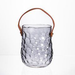 Ваза сумочка з ручкою 13&times;9.5&times;18 см декоративна Сірий HP-19-153-5, серый