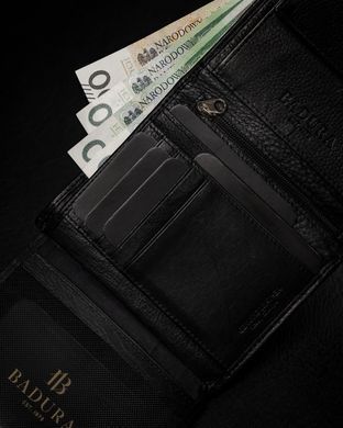 Кошелек мужской кожаный Badura B-N1018-CAW Black