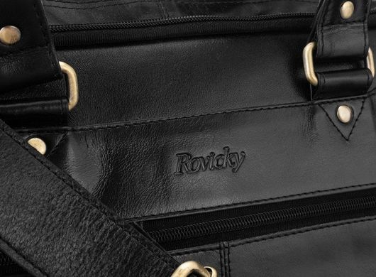 Сумка для ноутбука мужская кожаная Rovicky 801-15-CCVT Black