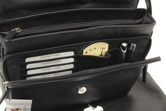 Сумка женская кожаная Visconti 03190 - CLAUDIA черная