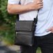 Чоловіча барсетка 23х26х6, месенджер через плече шкіряний Tiding Bag 80471 чорний, Черный