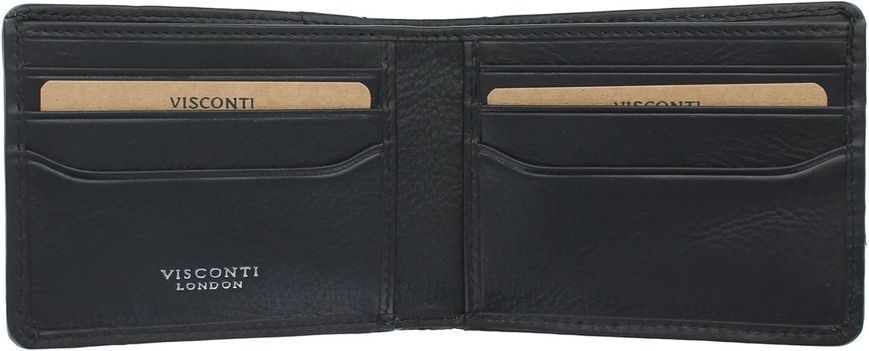 Гаманець чоловічий шкіряний Visconti PT105 Rham (Back) чорний