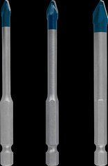 Набір свердел BOSCH EXPERT Hard Ceramic HEX-9, 5x90; 6x90; 8x90мм, 3 шт. (2608900595)