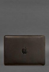 Шкіряний чохол для MacBook 15-16 Темно-коричневий, натуральна шкіра Crazy Horse