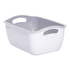 Корзина-друшлак 2 в 1 для мытья овощей, фруктов и зелени 29.5&times;21&times;11 (см) Белый HP-45-6W