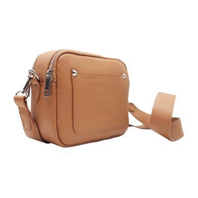 Женская кожаная сумка кросс-боди Italian fabric bags 2364 brown