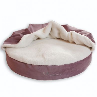 Лежак для Собак и Котов Lounge Powder с капюшоном S - диаметр 60см