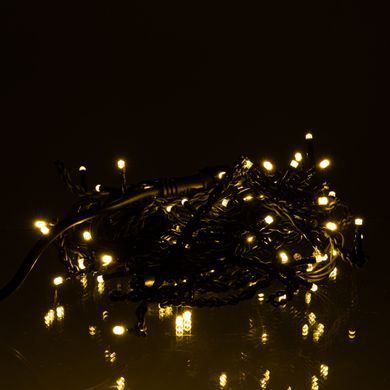 Новогодняя гирлянда уличная Бахрома 6 м 105 LED черный провод Желтый 6МBY
