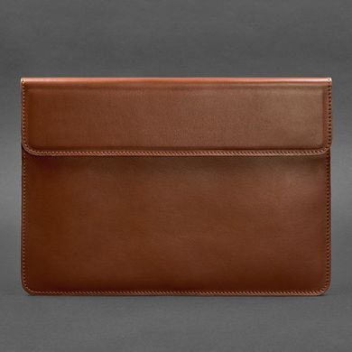 Шкіряний чохол-конверт на магнітах для MacBook 13 Світло-коричневий, Коричневий