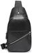 Чоловічий шкіряний слінг Tiding Bag Чорний — MK59221, Черный
