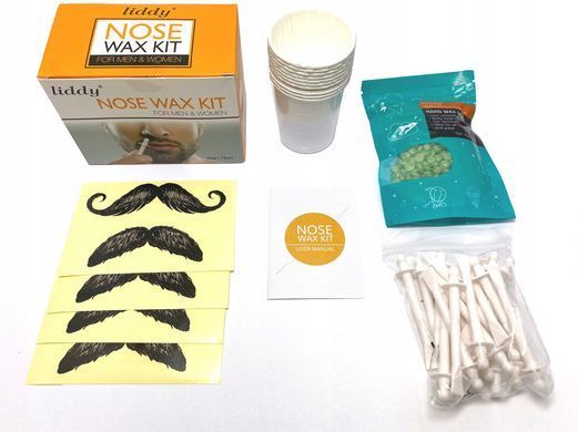 Набір для видалення волосся в носі Nose Wax Kit Liddy, белый-оранжевый