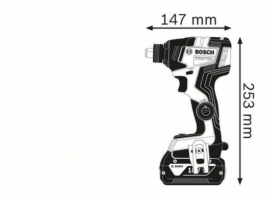 Акумуляторний ударний гайковерт Bosch GDX 18V-200 C Professional (06019G4204)