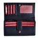 Женский кожаный кошелек Italian fabric bags 8050 dark blue