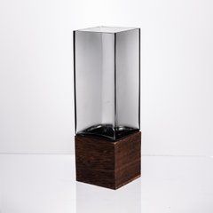 Ваза для квітів квадратная скляна 8&times;8&times;25 (см) декоративна ваза 900 (мл) із товстого скла HP-19-160-2, Коричневий