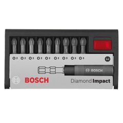 Набор бит Bosch PZ 2 x 25 мм PZ 3 x 25 мм (10 шт) с держателем