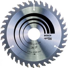 Пиляльний диск Bosch Optiline Wood 165×2,6×30 мм, 36 ATB (2608640603)