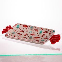Блюдо сервировочное Merry Christmas 35&times;12.5 (см) прямоугольное с ручками из фарфора CR-1-29