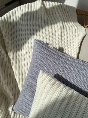 В'язана наволочка COTTON сіра 45х45 см, серый