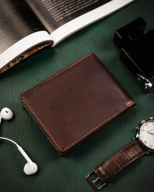 Кошелек мужской кожаный Peterson PTN WL-1012-COM-5099 темно-коричневый