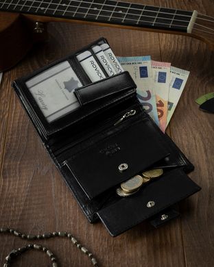 Гаманець чоловічий шкіряний 4U CAVALDI 0104L-BS-RFID-5472 чорний