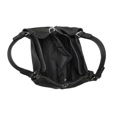 Жіноча шкіряна сумка Italian fabric bags 2596 black