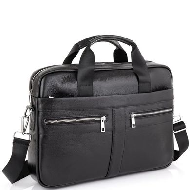 Сумка-портфель шкіряна для ноутбука й документів Tiding Bag ТD-6452, Черный