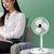 Складаний вентилятор акумуляторний на ніжці Telescopic Folding Fan з USB зарядкою, Білий