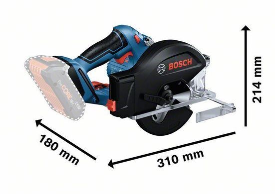 Акумуляторна циркулярна пилка BOSCH GKM 18V-50 (06016B8002) (L-Boxx)