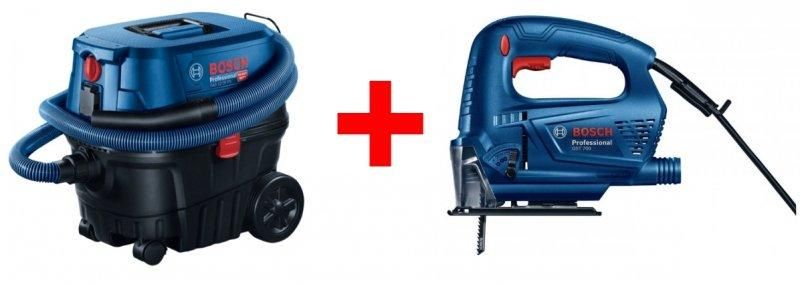 Пилосос для вологого і сухого сміття Bosch GAS 12-25 PL Professional + Лобзик Bosch GST 700 Professional