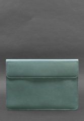 Шкіряний чохол-конверт на магнітах для MacBook 14 Бірюзовий, Бирюзовый