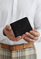 Універсальна шкіряна обкладинка для посвідчення Чорна, натуральна шкіра Краст, прозорі перегородки - пластифікований ПВХ (полівінілхлорид)
