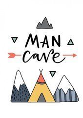 Постер в рамке Man Cave 30х40 см