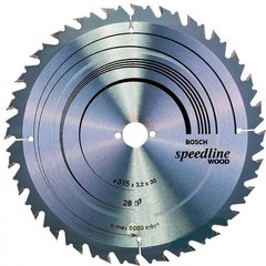 Пиляльний диск Bosch Speedline Wood 315×3,2×30 мм, 28 ATB (2608640682)