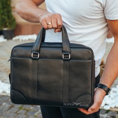 Мужская кожаная сумка для ноутбука и документов Keizer K10832-black