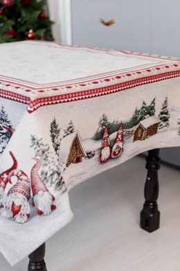 Гобеленова скатертину новорічна Snowfall 180х135 см, Разные цвета, 180, Новий Рік, 90х100