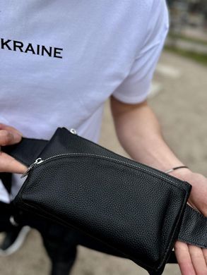 Поясная бананка унисекс 14х25х8, сумка конверт для телефона и документов TD-54928 черная