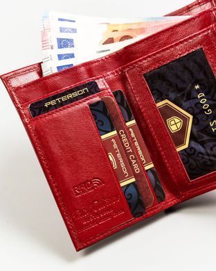Кошелек женский кожаный Peterson PTN RD-18-GCL-S-3836 RRR красный
