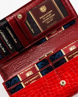 Кошелек женский кожаный Peterson PTN MC-467-2138 RED/BLACK красный