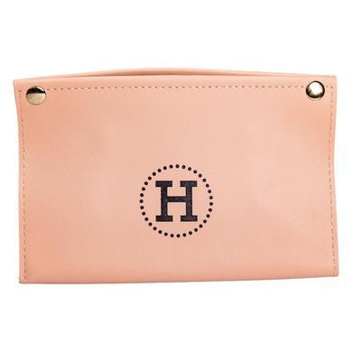 Салфетница из эко кожи 20&times;7.5&times;11.5 см для салфеток на кнопках Розовый HP-3-213P