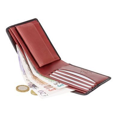 Мужской кожаный кошелек Visconti TR30 - Raffle (black red)