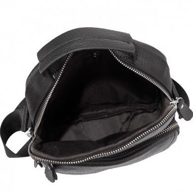 Мужской кожаный мессенджер 18x22x8, сумка планшет через плечо Tiding Bag A25F-1519A черный