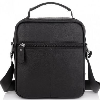 Мужской кожаный мессенджер 18x22x8, сумка планшет через плечо Tiding Bag A25F-1519A черный