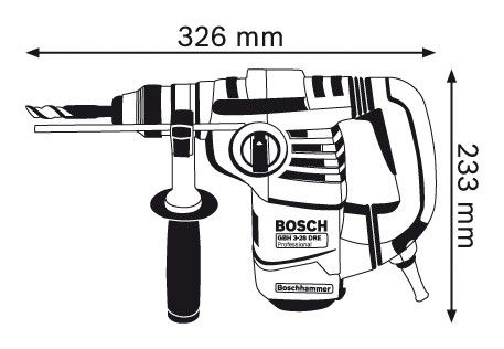 Перфоратор Bosch GBH 3-28 DRE Professional + Лазерний далекомір Bosch GLM 20 Professional (061123А000А)