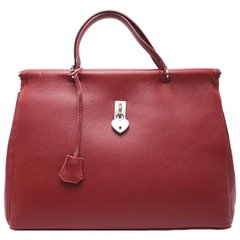 Жіноча шкіряна сумка Italian fabric bags 0014 burgundy